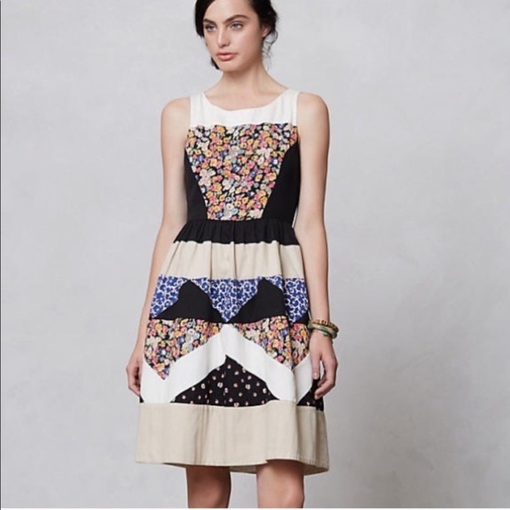 Anthropologie Ivete Patchwork Dress by Leifnotes